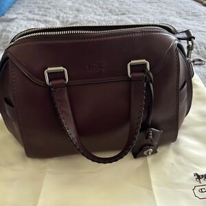 Coach Burgundy Leather Handbag
